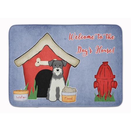 Carolines Treasures Dog House Miniature Schanuzer Machine Washable Memory Foam Mat BB2808RUG